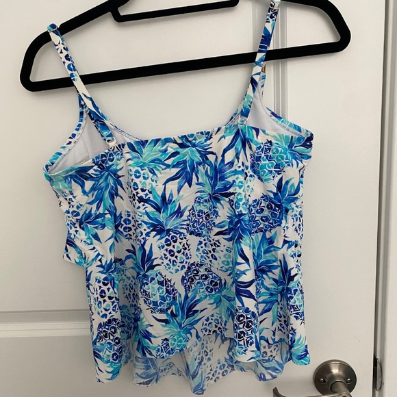 Layered Ruffled Pineapple Tankini Top - Picture 2 of 4